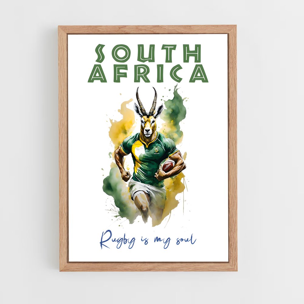 Poster Springbok Rugbyman (vue 4)