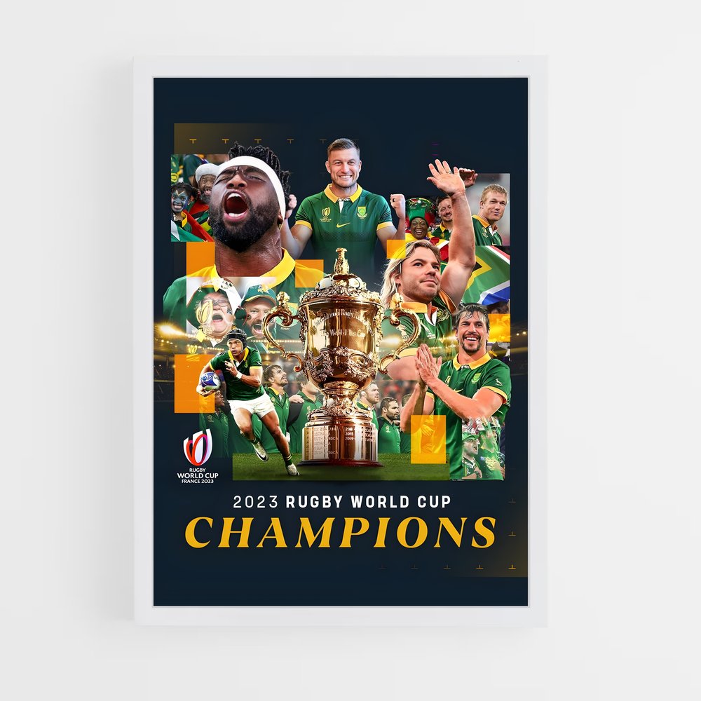 Poster Victoire Légendaire Springboks – affiche Rugby (vue 3)
