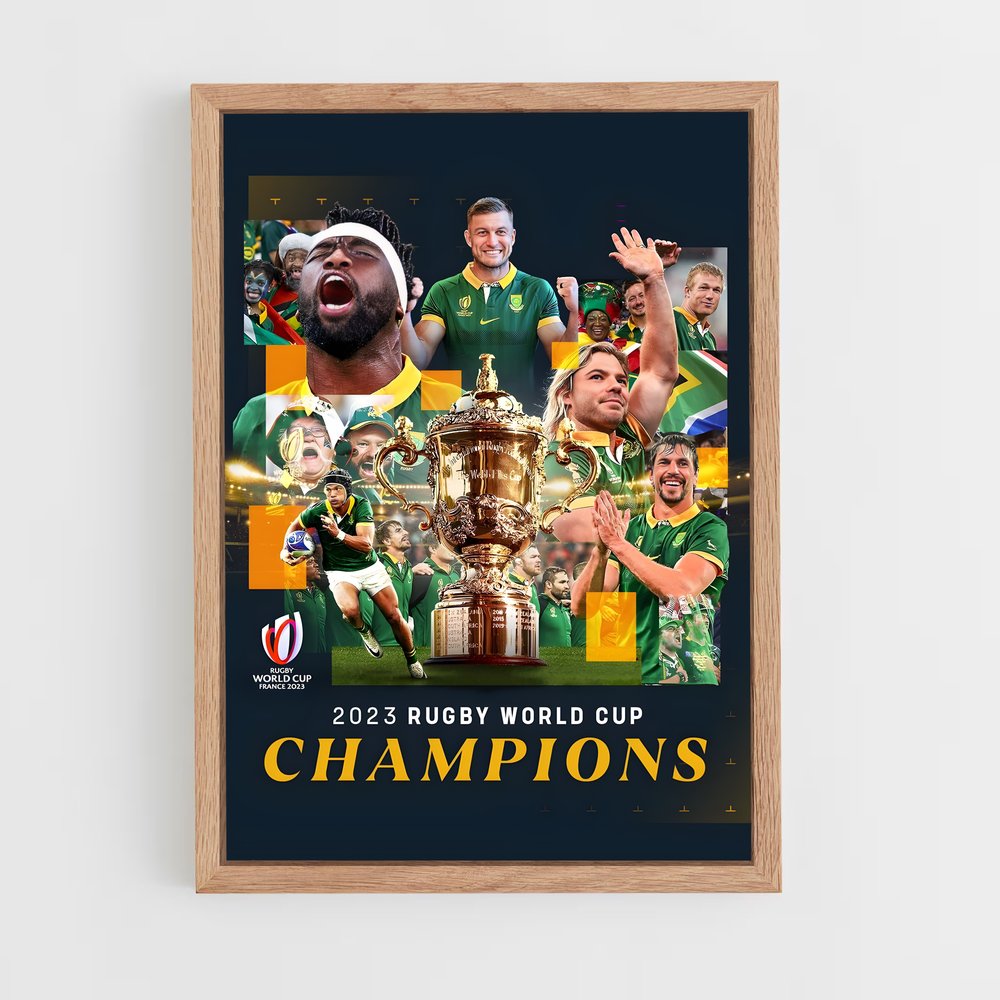 Poster Victoire Légendaire Springboks – affiche Rugby (vue 4)