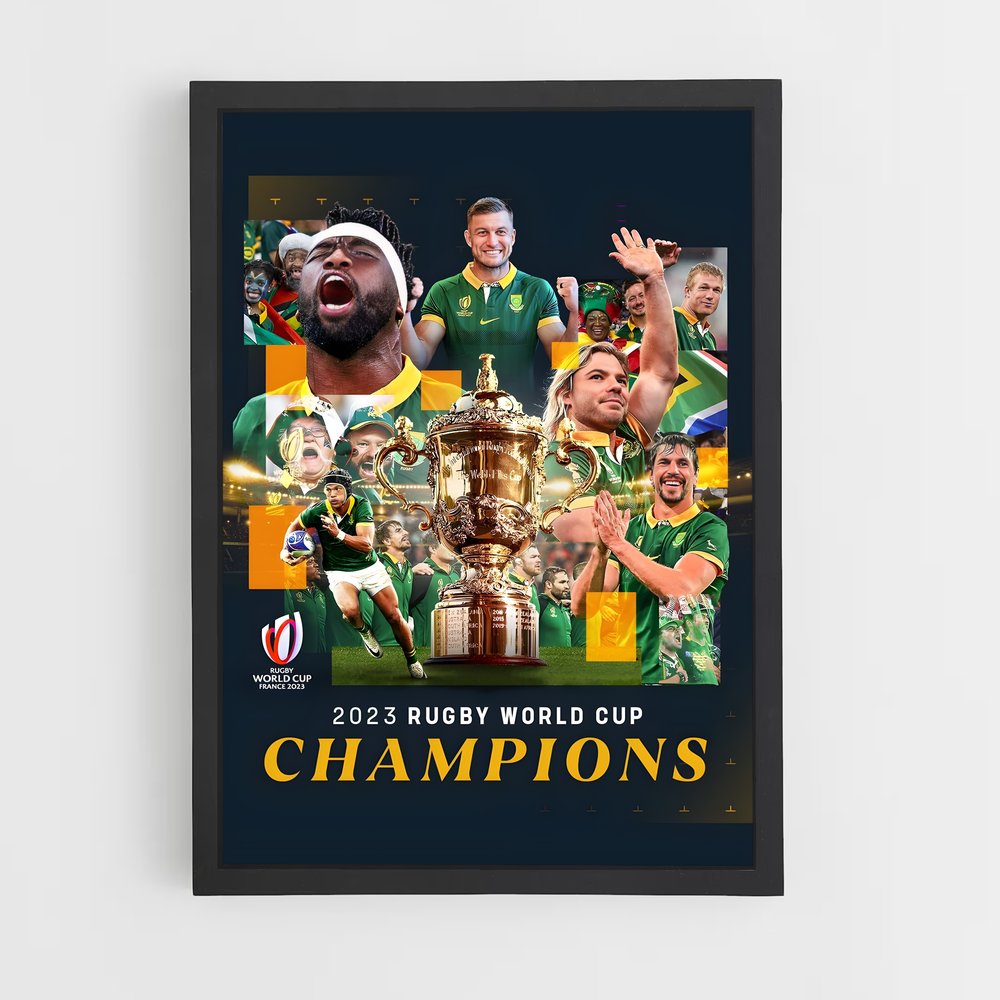 Poster Victoire Légendaire Springboks – affiche Rugby (vue 2)