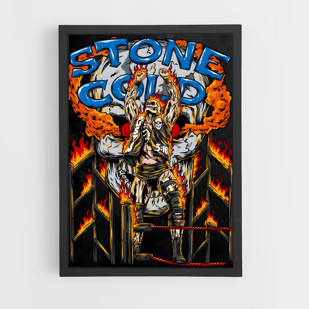 Poster Flamme et Crâne (vue 2)