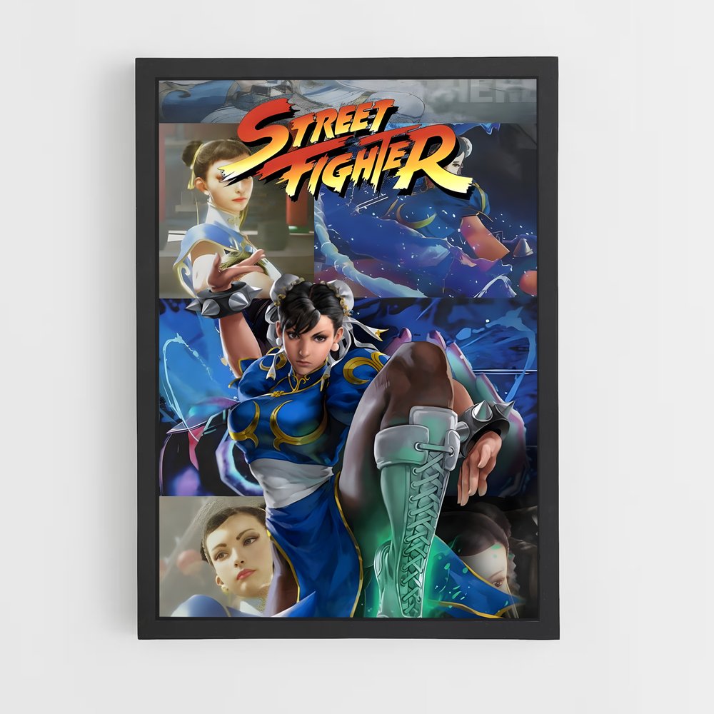 Poster Combat de Rue Chinois – affiche Street Fighter (vue 2)
