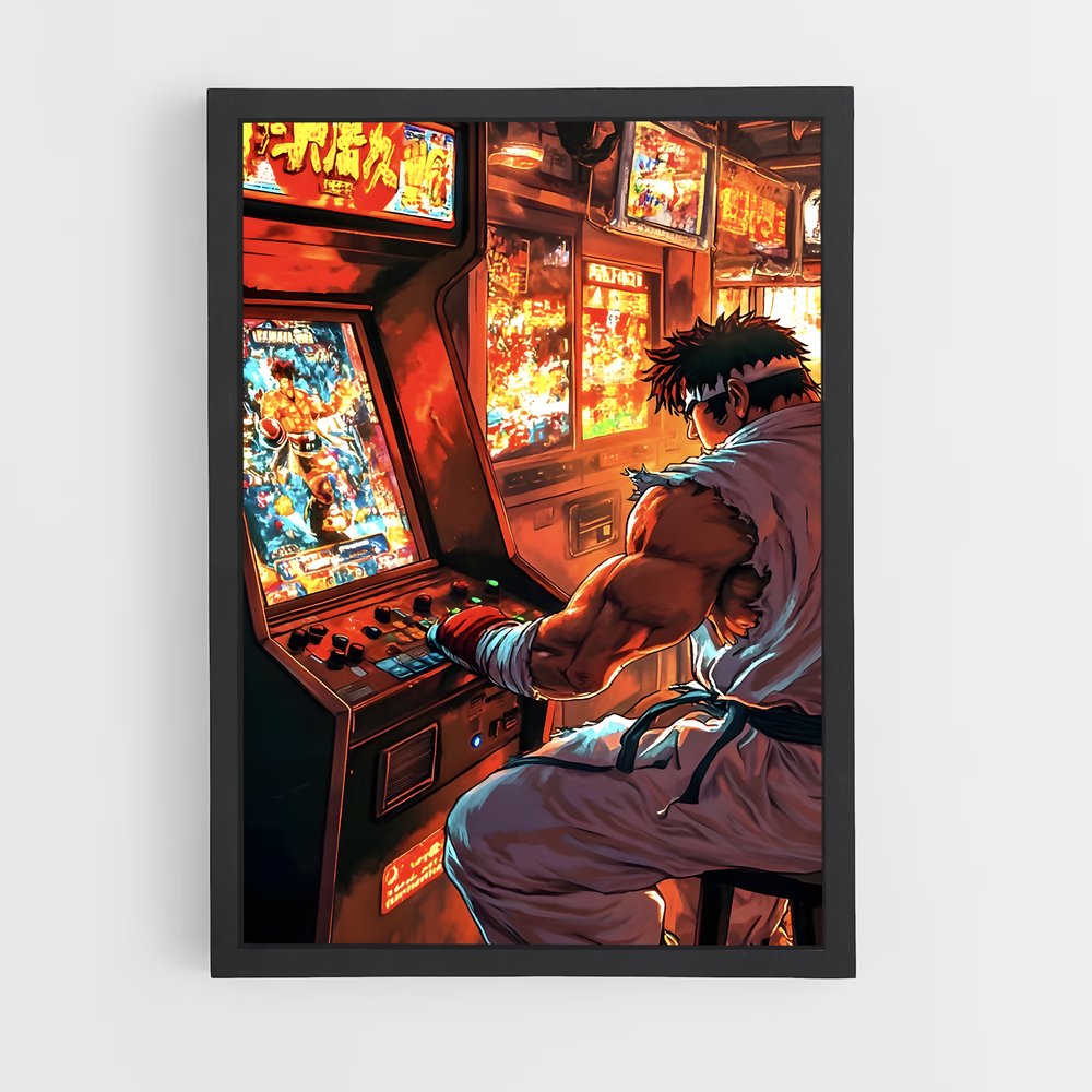 Poster Arcade Warrior – affiche Street Fighter (vue 2)