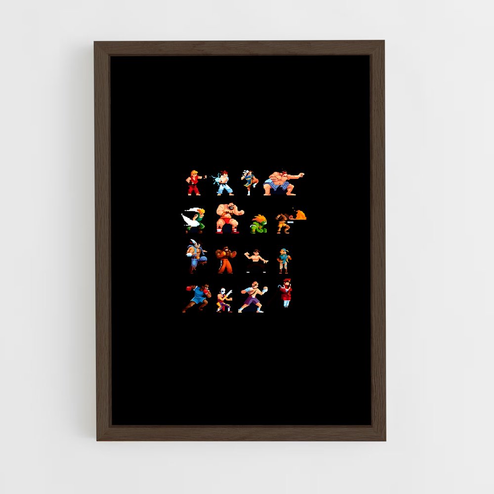 Poster Arcade Fighters Icons – affiche Street Fighter (vue 5)