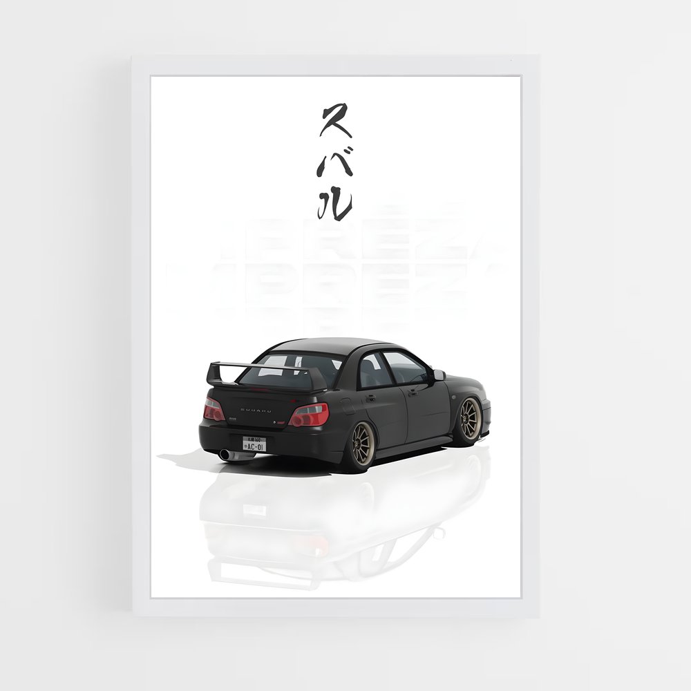 Poster Impreza Noir – affiche Subaru (vue 3)