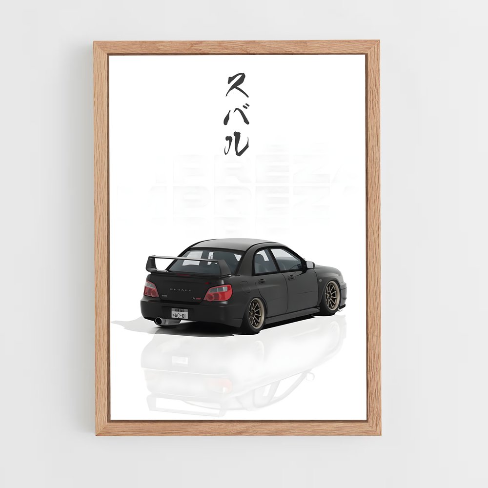 Poster Impreza Noir – affiche Subaru (vue 4)