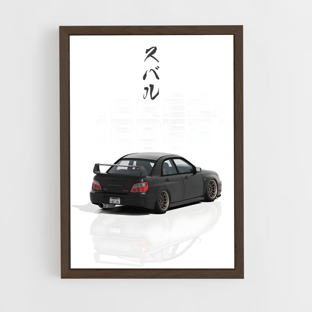 Poster Impreza Noir – affiche Subaru (vue 5)