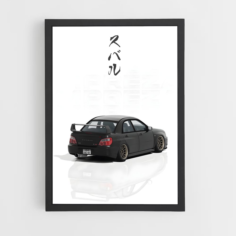 Poster Impreza Noir – affiche Subaru (vue 2)