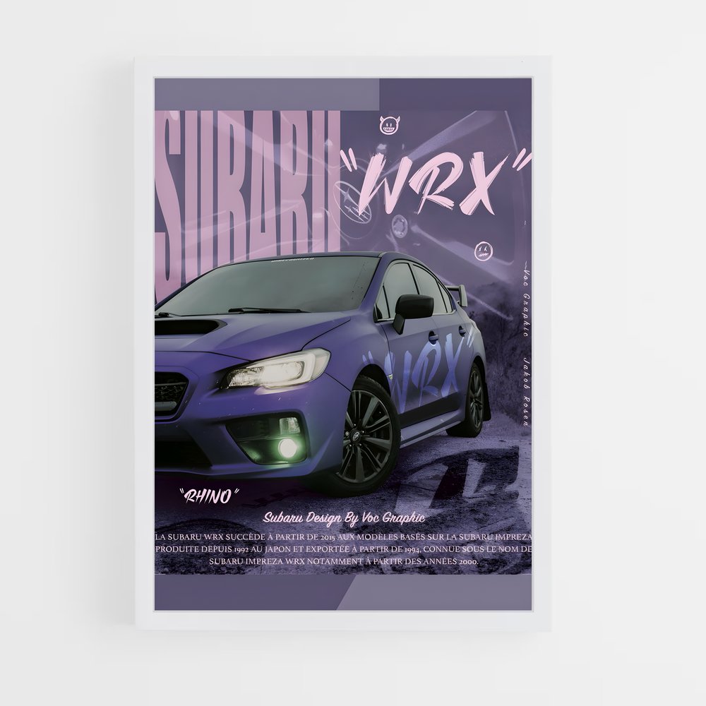 Poster Subaru WRX (vue 3)