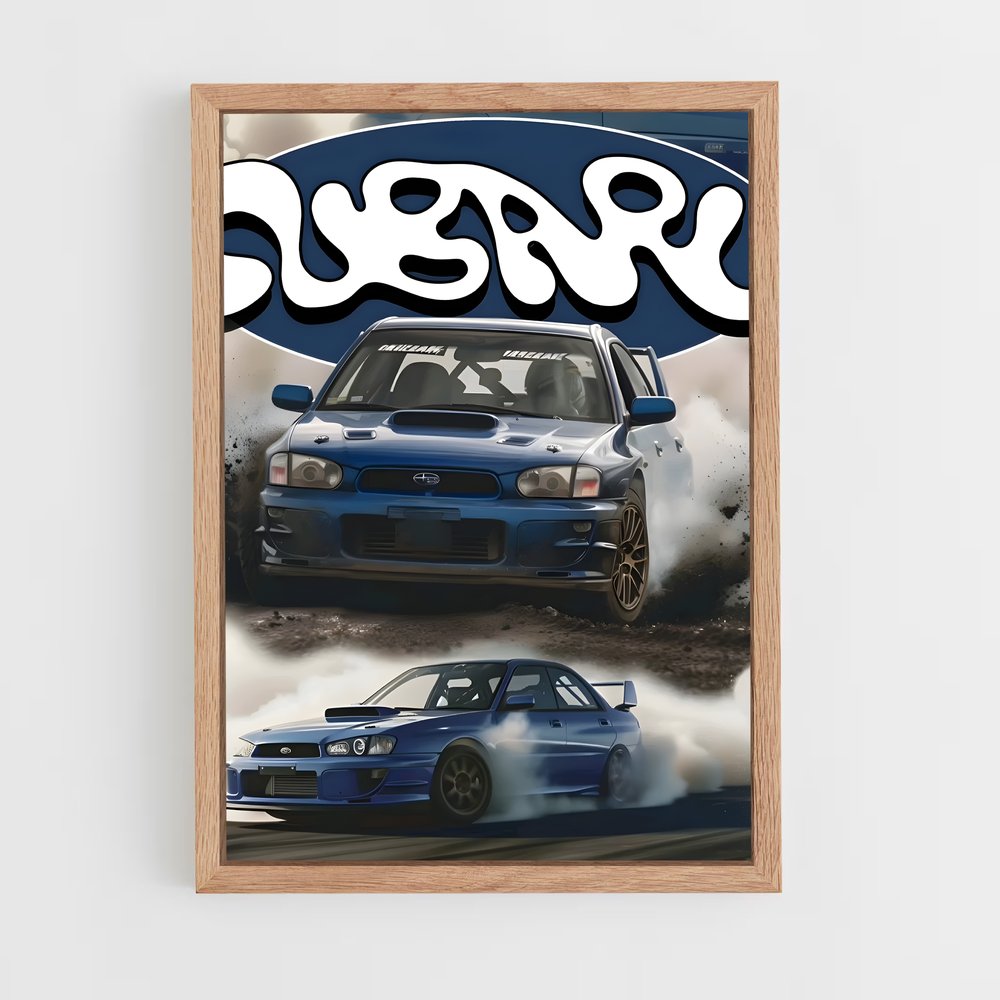 Poster Rally Blue – affiche Subaru (vue 4)