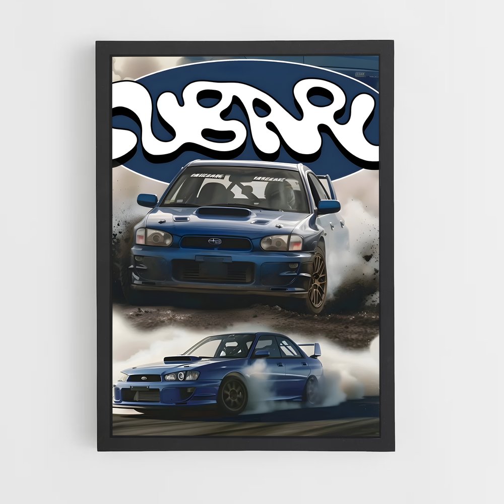 Poster Rally Blue – affiche Subaru (vue 2)