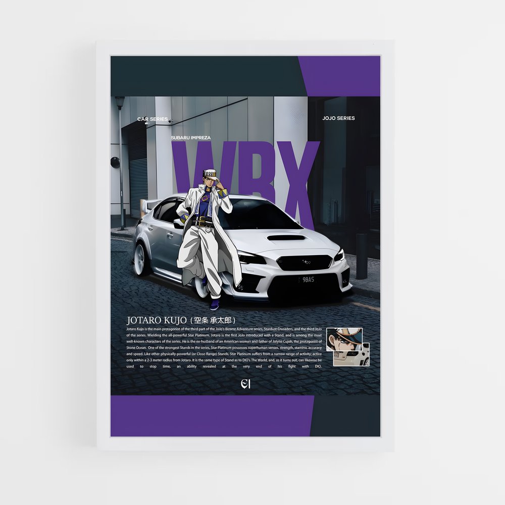 Poster WRX Style Anime – affiche Subaru (vue 3)