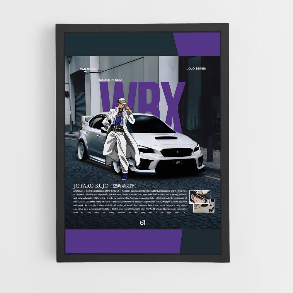 Poster WRX Style Anime – affiche Subaru (vue 2)