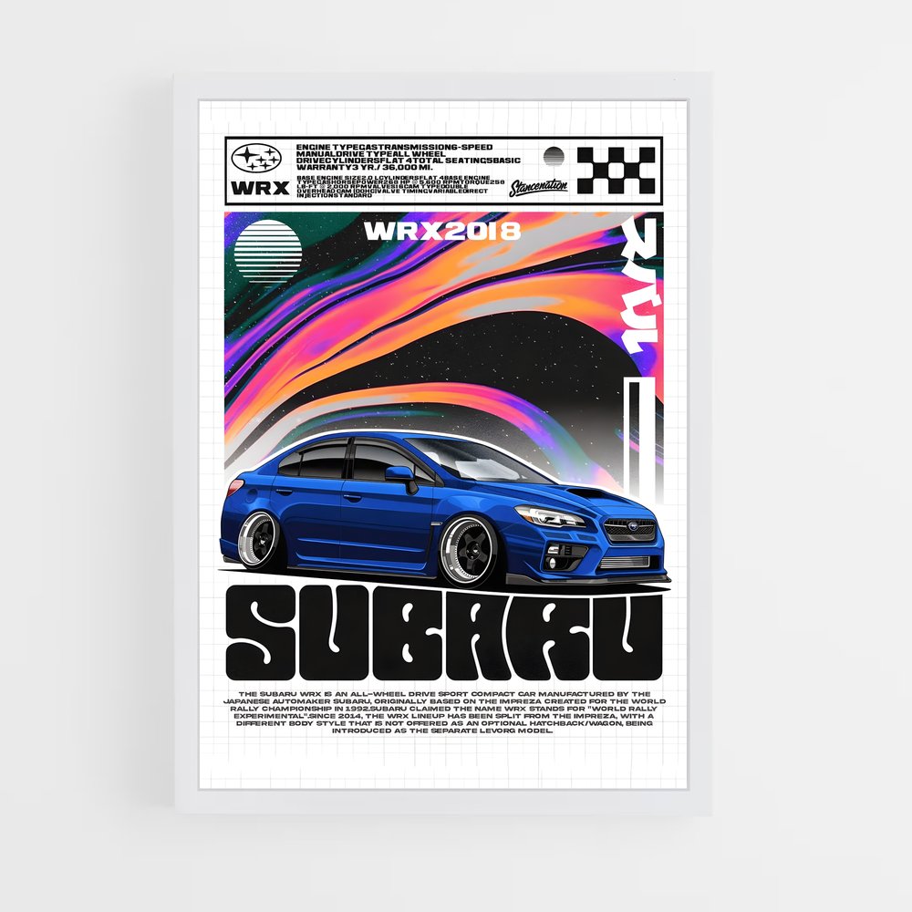 Poster Galaxy WRX 2018 – affiche Subaru (vue 3)