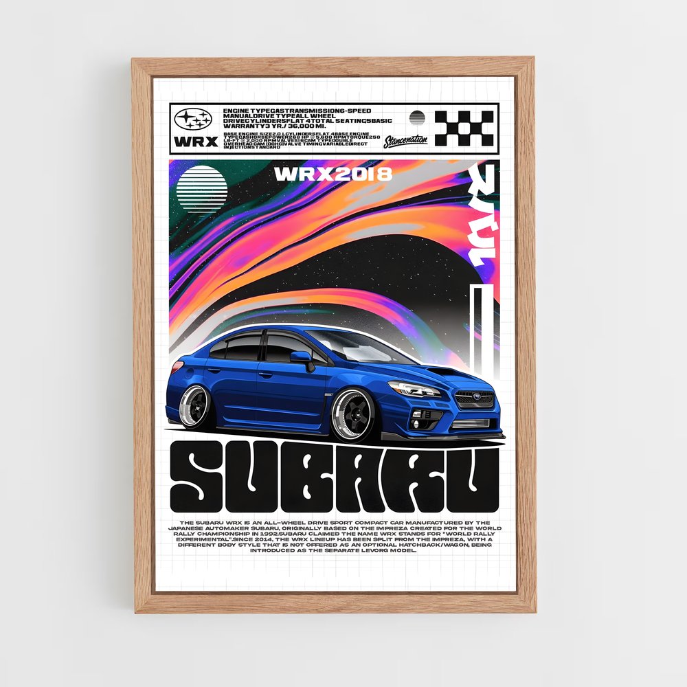 Poster Galaxy WRX 2018 – affiche Subaru (vue 4)