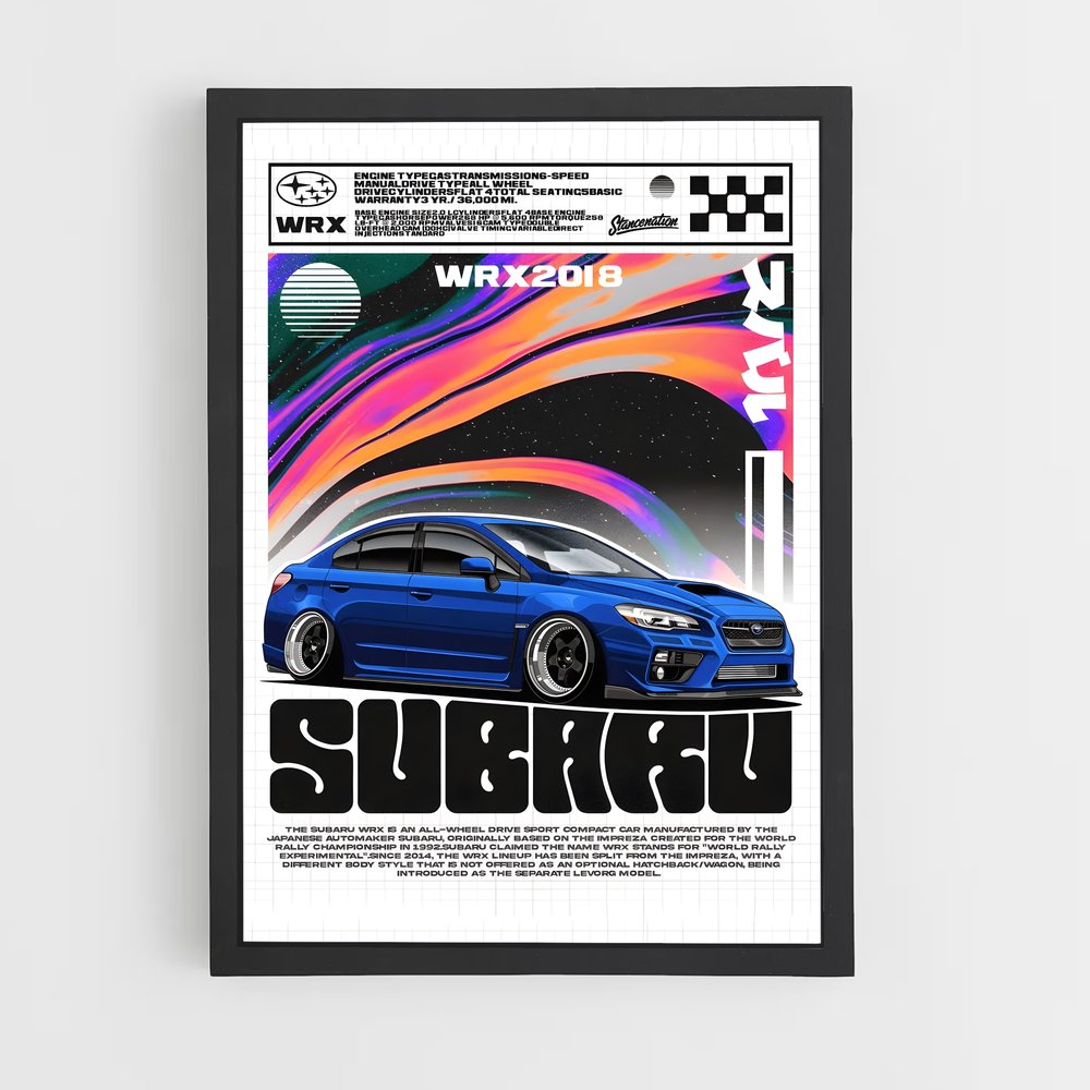 Poster Galaxy WRX 2018 – affiche Subaru (vue 2)