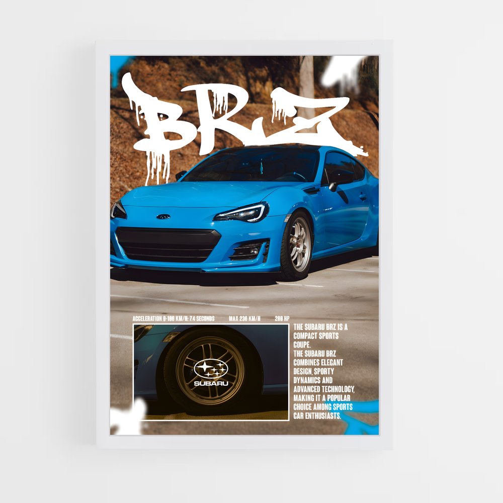 Poster Subaru BRZ Sportif (vue 3)