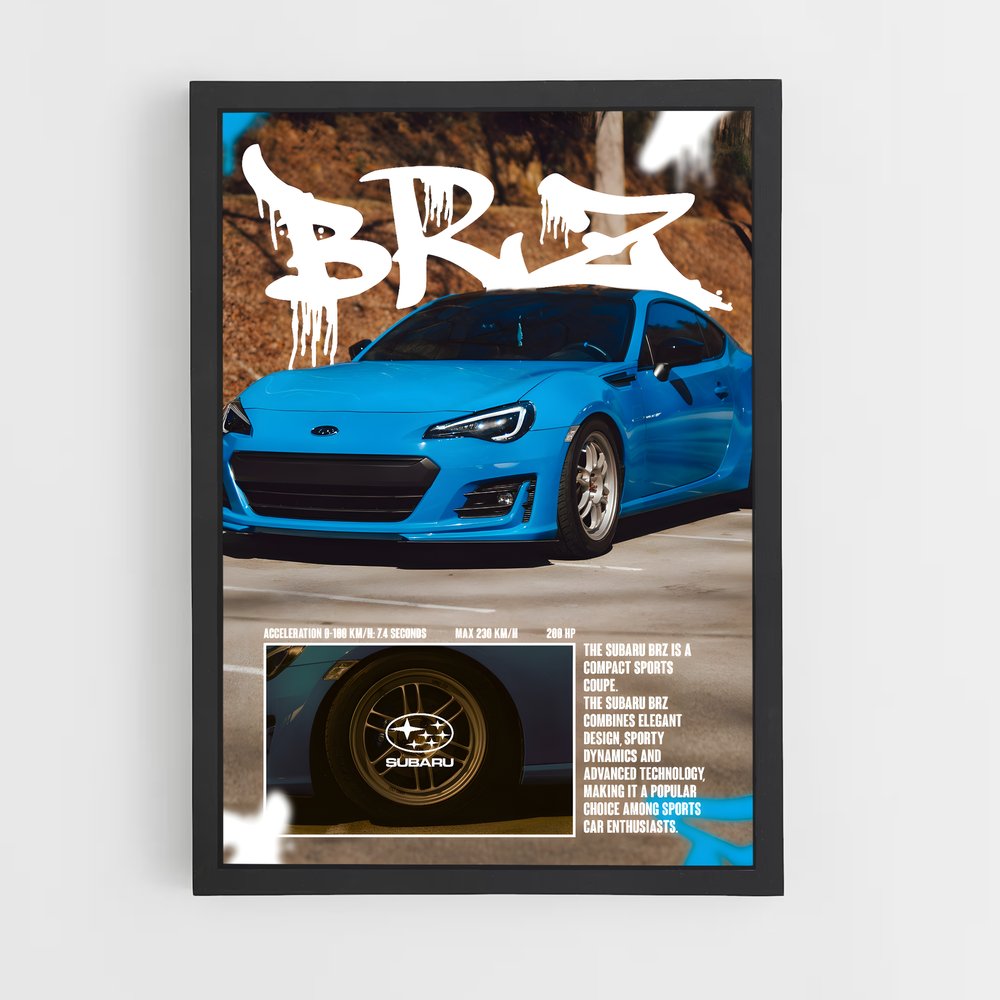 Poster Subaru BRZ Sportif (vue 2)