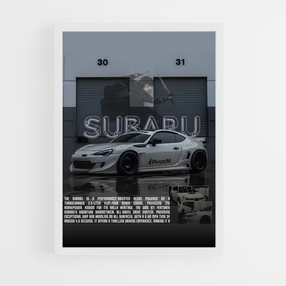 Poster Subaru Sportif (vue 3)