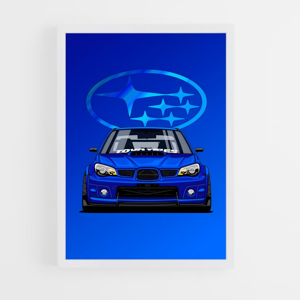 Poster Subaru Blue Speedster (vue 3)