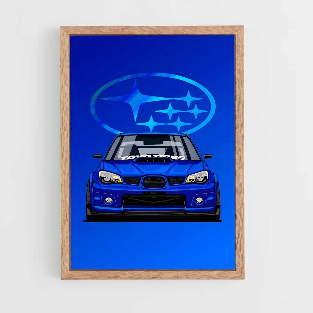 Poster Subaru Blue Speedster (vue 4)