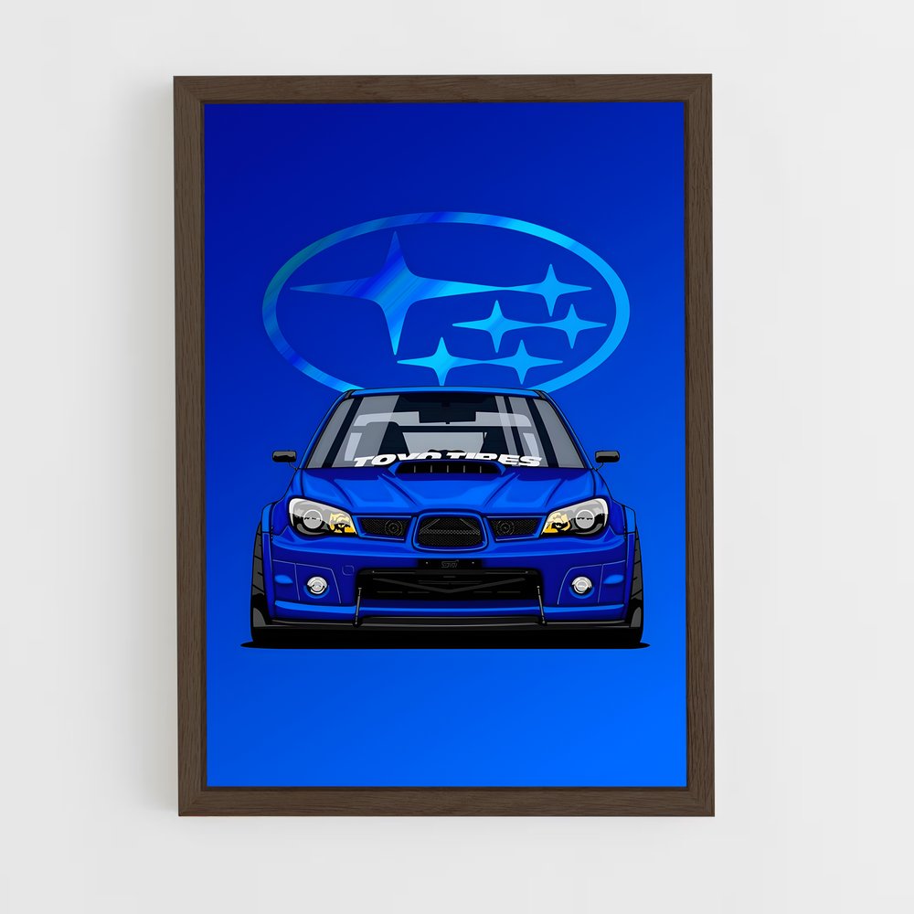 Poster Subaru Blue Speedster (vue 5)