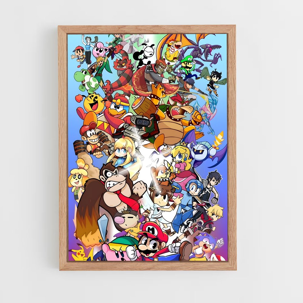Poster SSB Fanart – affiche Super Smash Bros (vue 4)