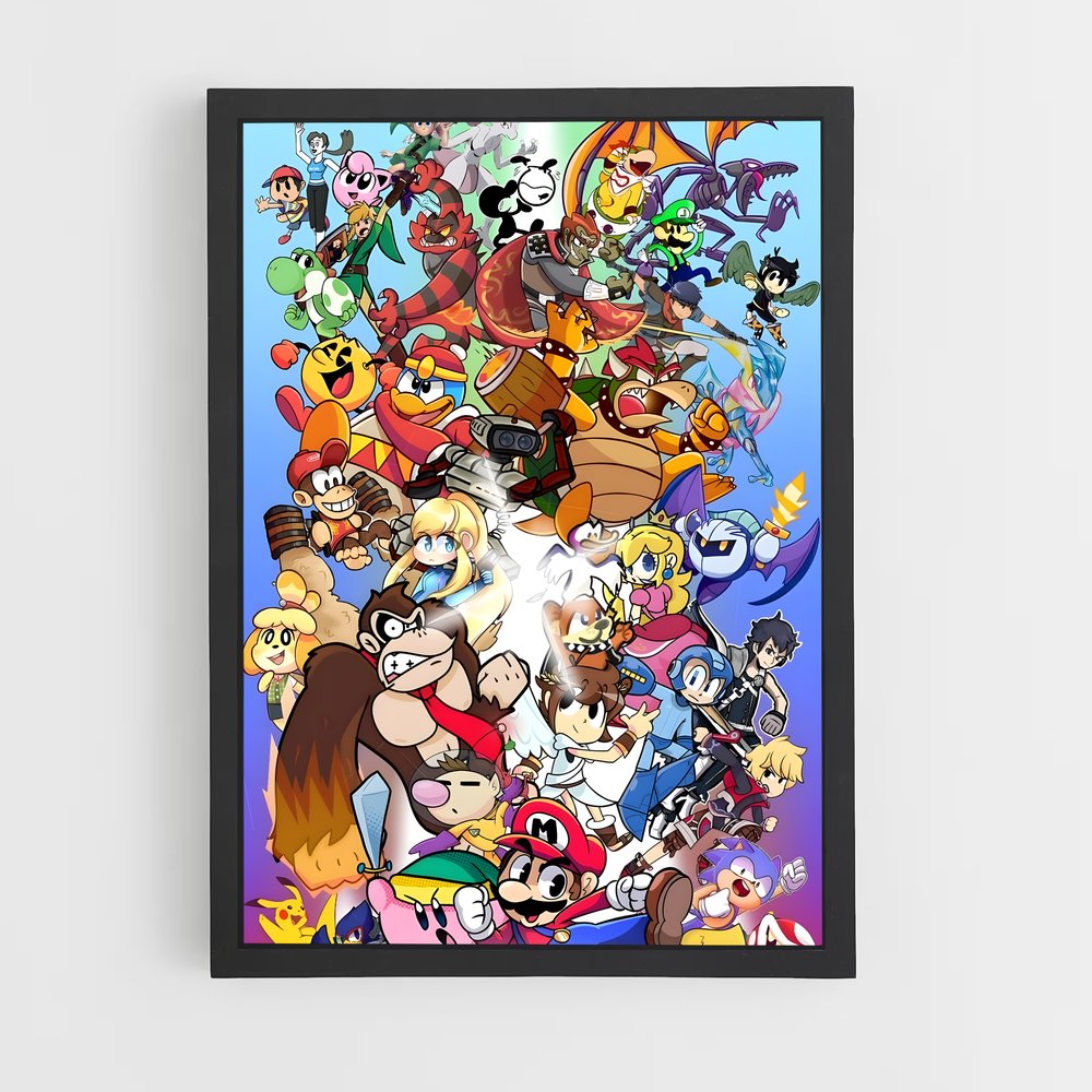 Poster SSB Fanart – affiche Super Smash Bros (vue 2)