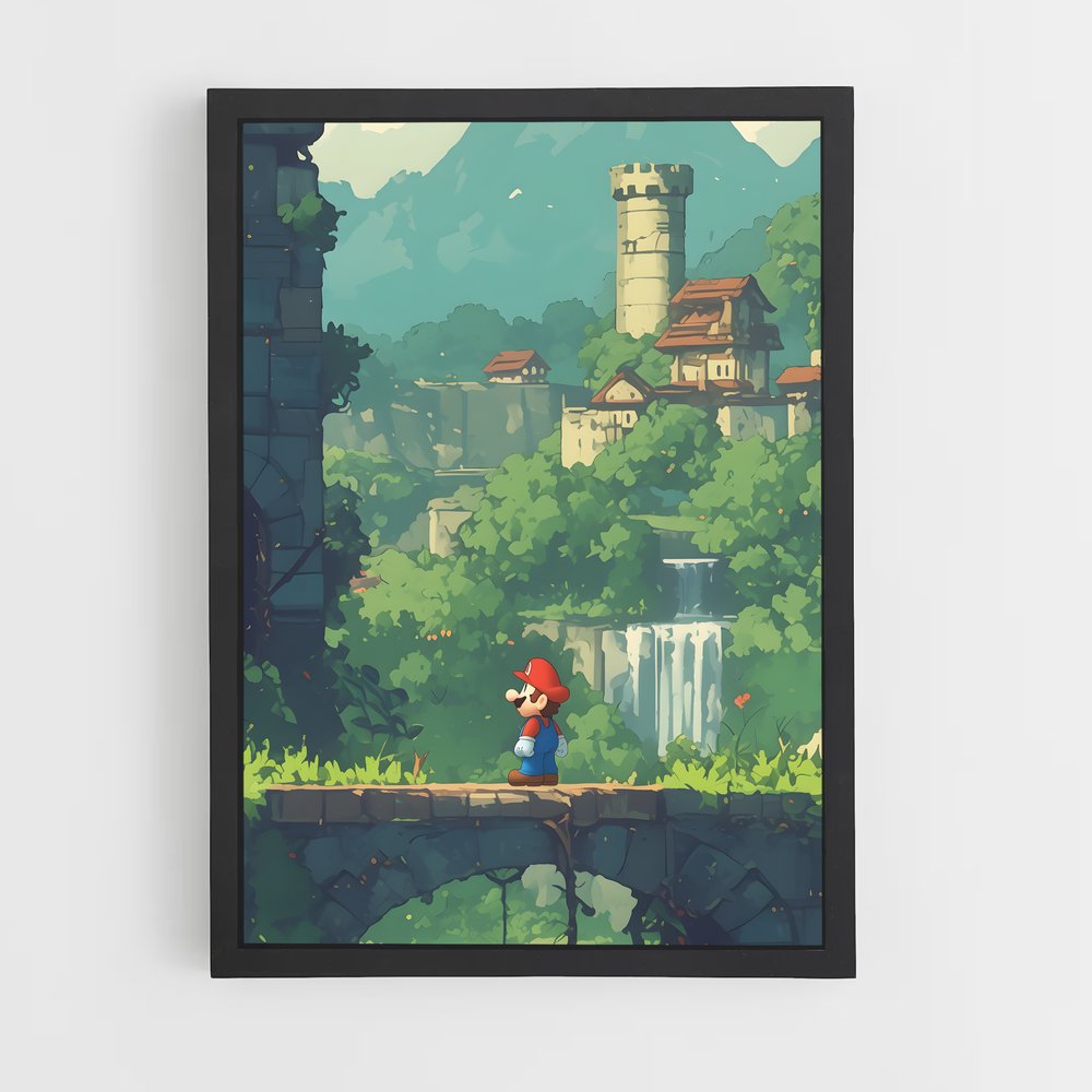 Poster Mario Super Smash – affiche Super Smash Bros (vue 2)