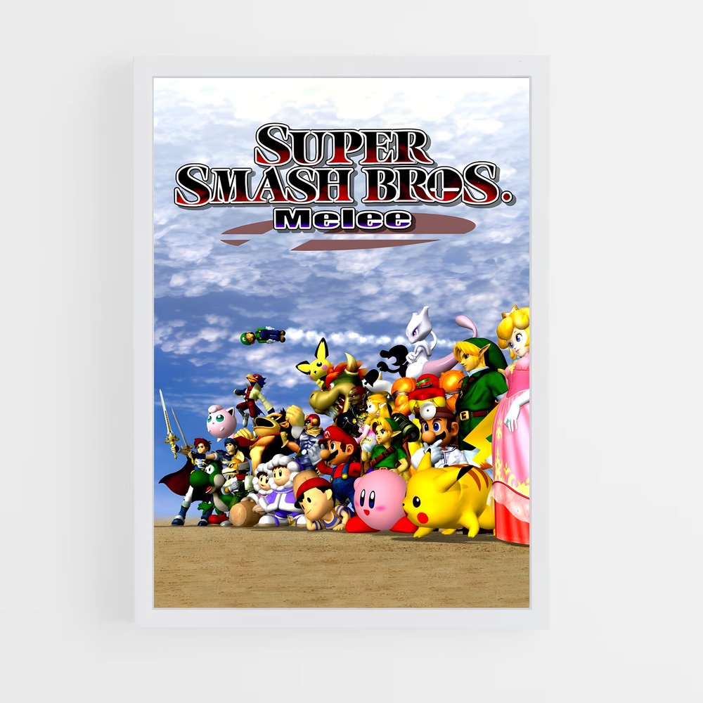 Poster Super Smash Bros Melee (vue 3)