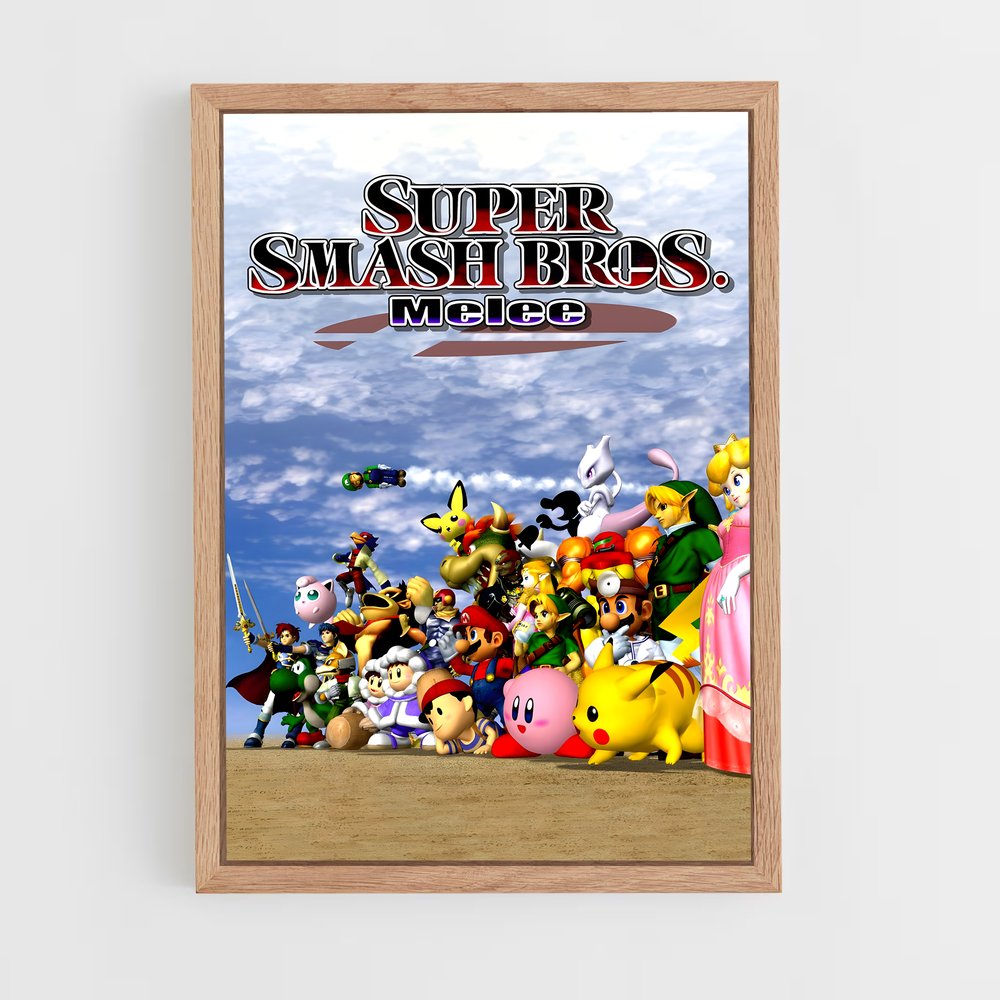Poster Super Smash Bros Melee (vue 4)