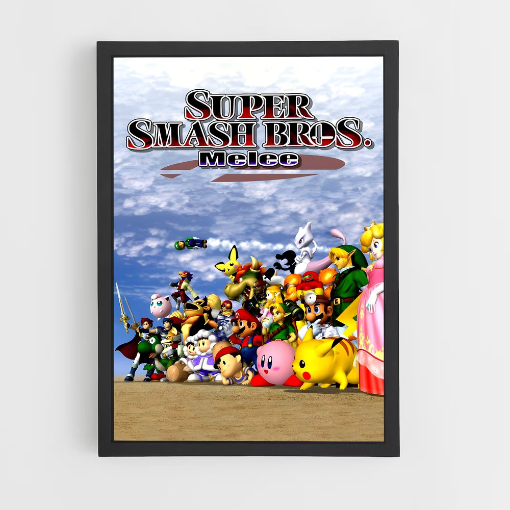 Poster Super Smash Bros Melee (vue 2)