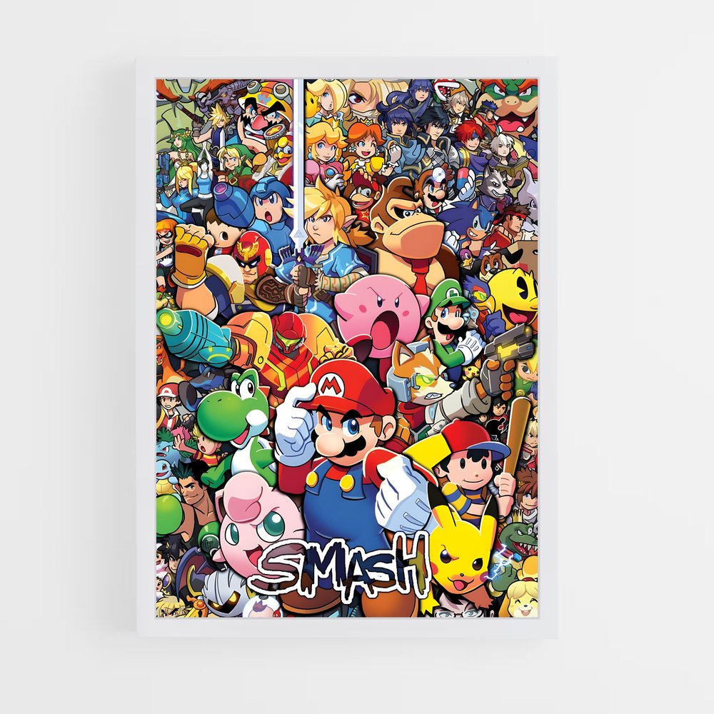 Poster Smash – affiche Super Smash Bros (vue 3)