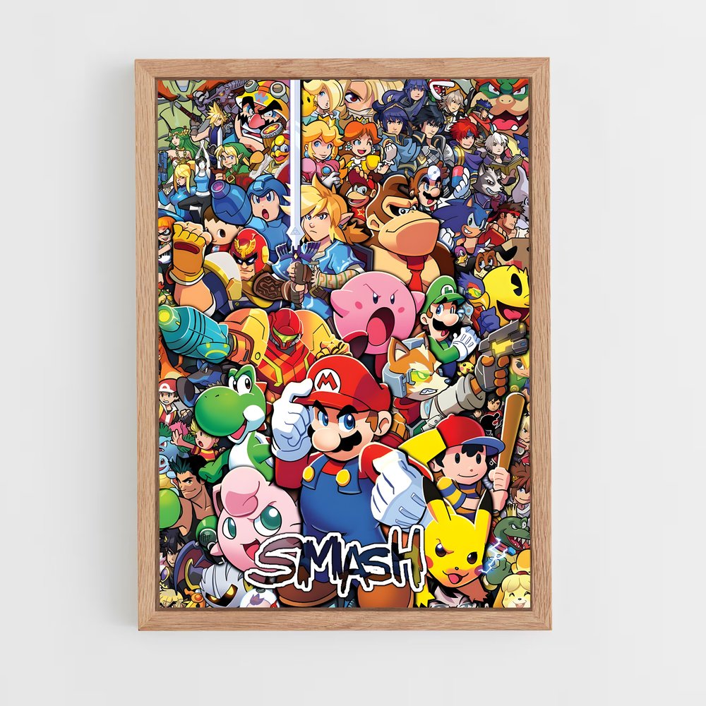Poster Smash – affiche Super Smash Bros (vue 4)
