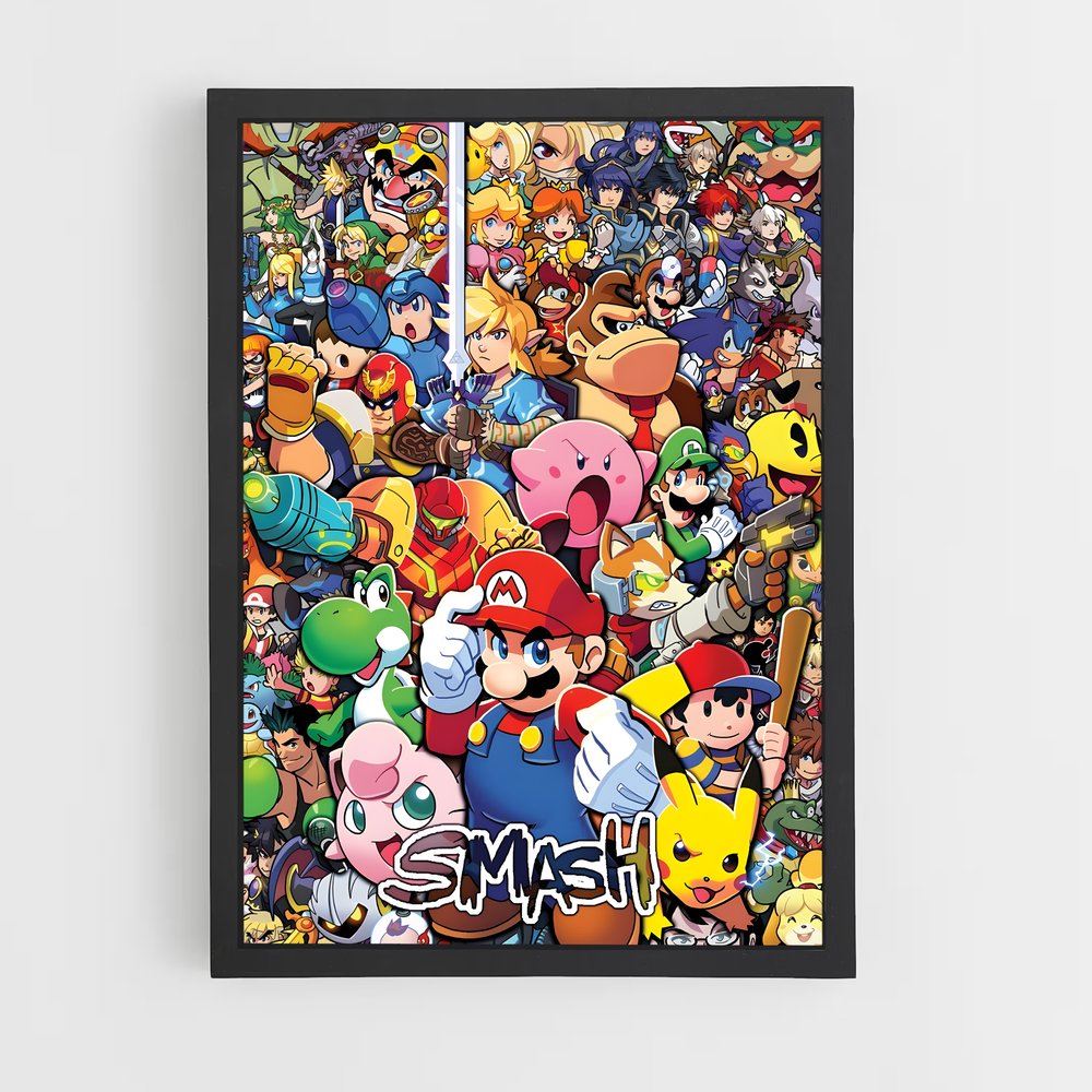 Poster Smash – affiche Super Smash Bros (vue 2)