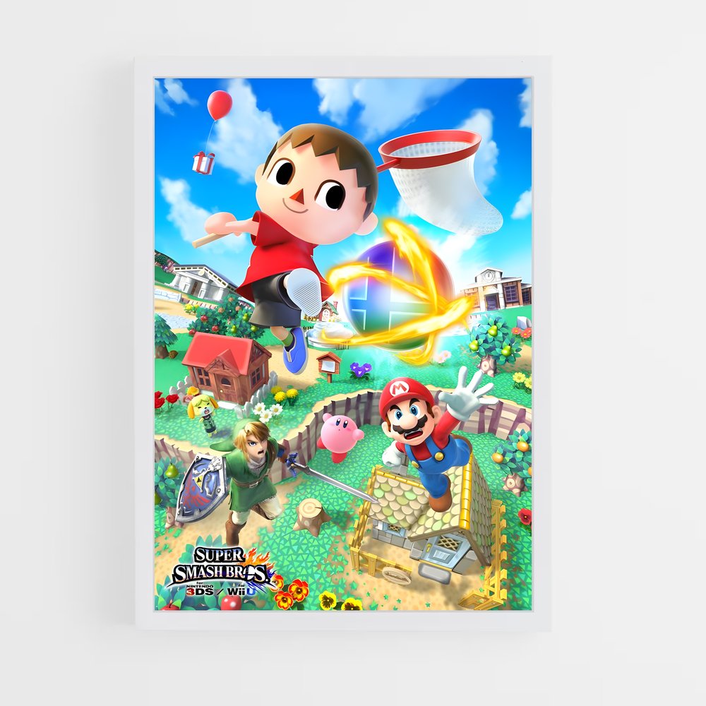 Poster SSB – affiche Super Smash Bros (vue 3)