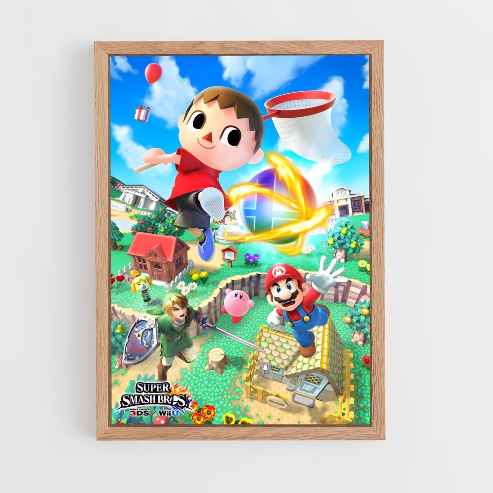 Poster SSB – affiche Super Smash Bros (vue 4)