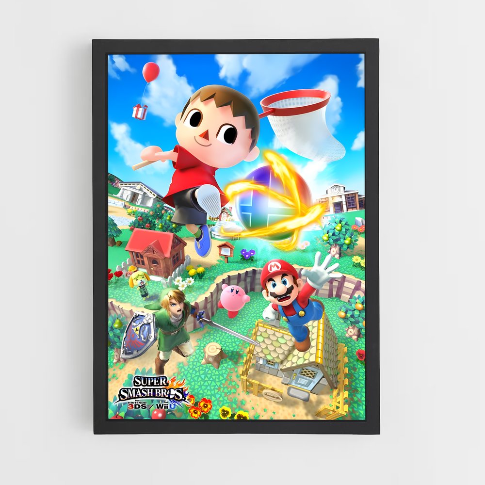 Poster SSB – affiche Super Smash Bros (vue 2)