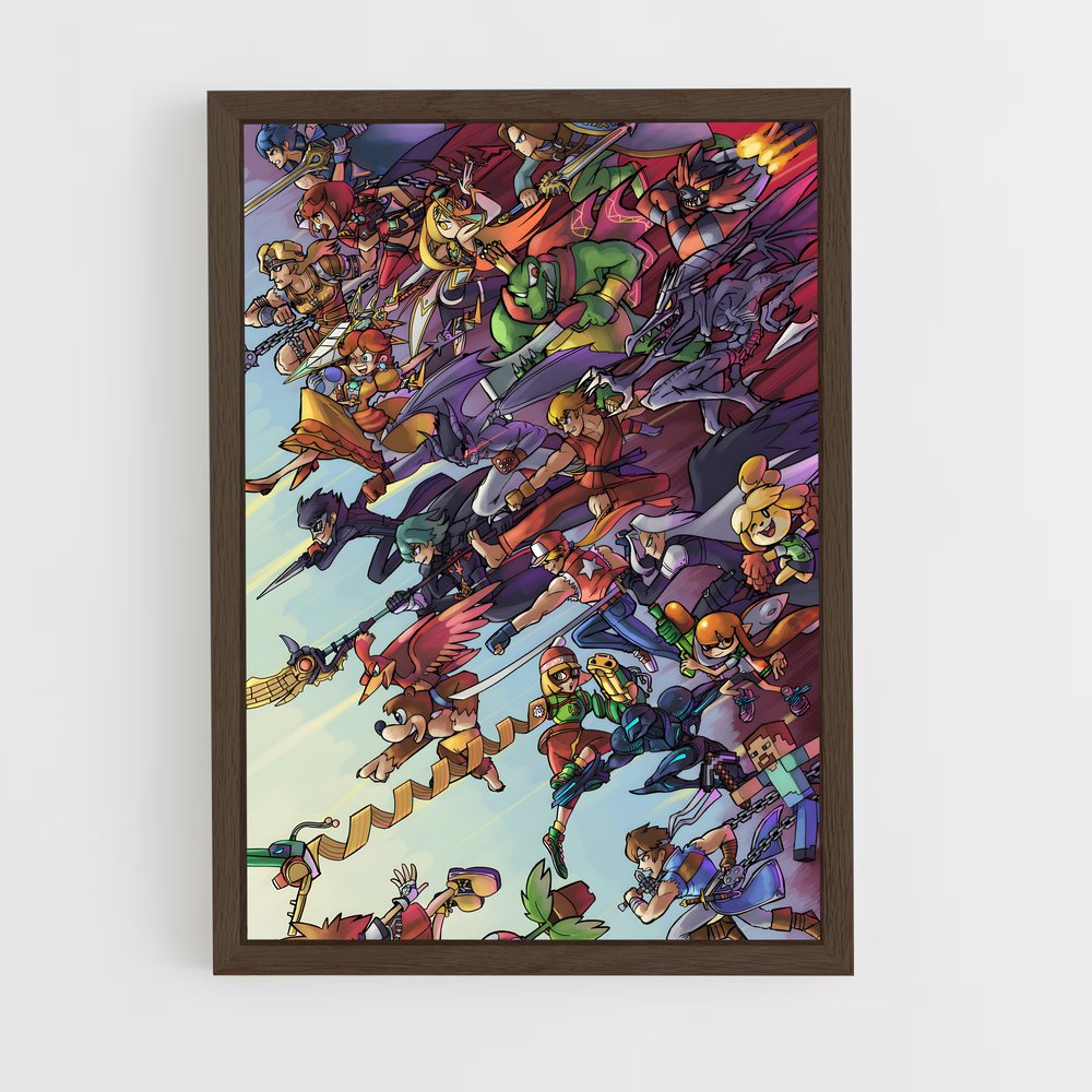 Poster Super Smash Bros Personnages (vue 5)