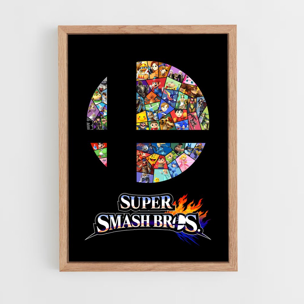 Poster Super Smash Bros Logo (vue 4)