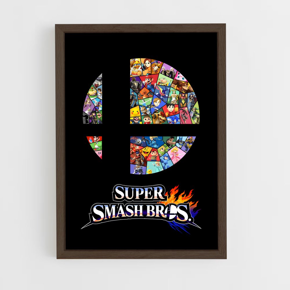Poster Super Smash Bros Logo (vue 5)