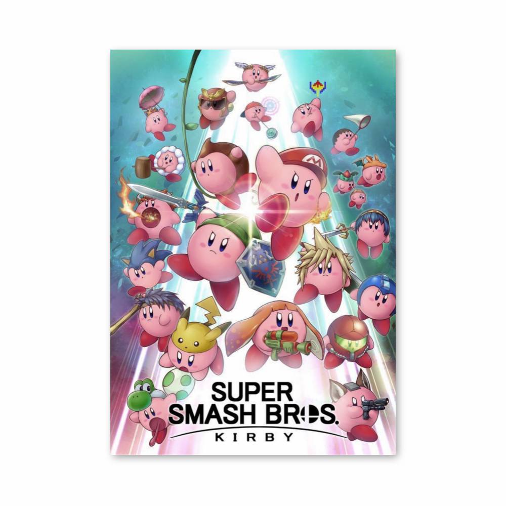 Poster Super Smash Kirby – affiche Super Smash Bros