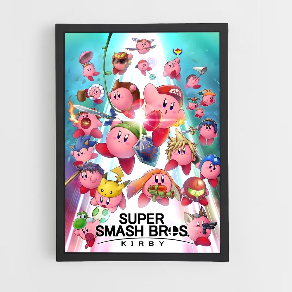 Poster Super Smash Kirby – affiche Super Smash Bros (vue 2)