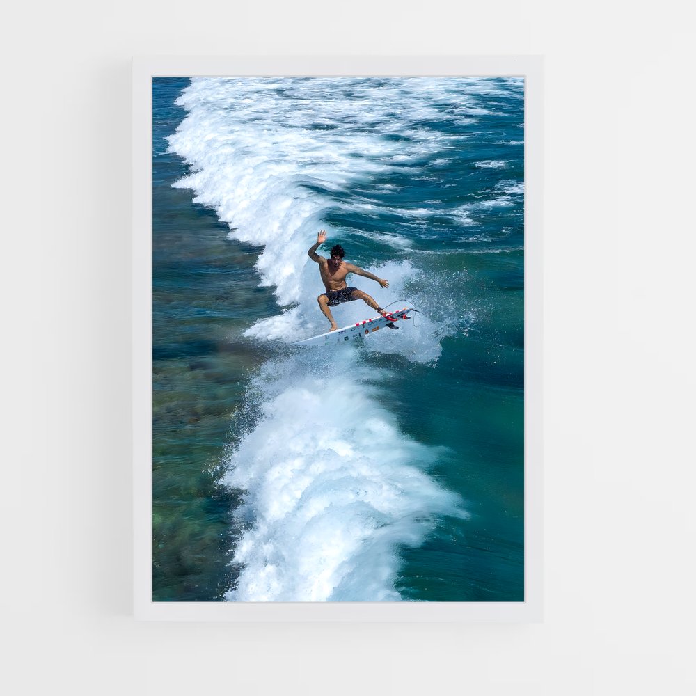Poster Vague Envolée – affiche Surf (vue 3)