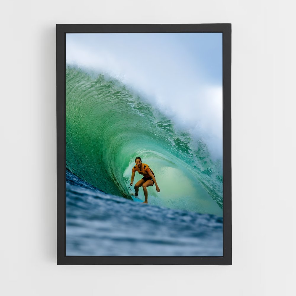 Poster Tube Émeraude – affiche Surf (vue 2)
