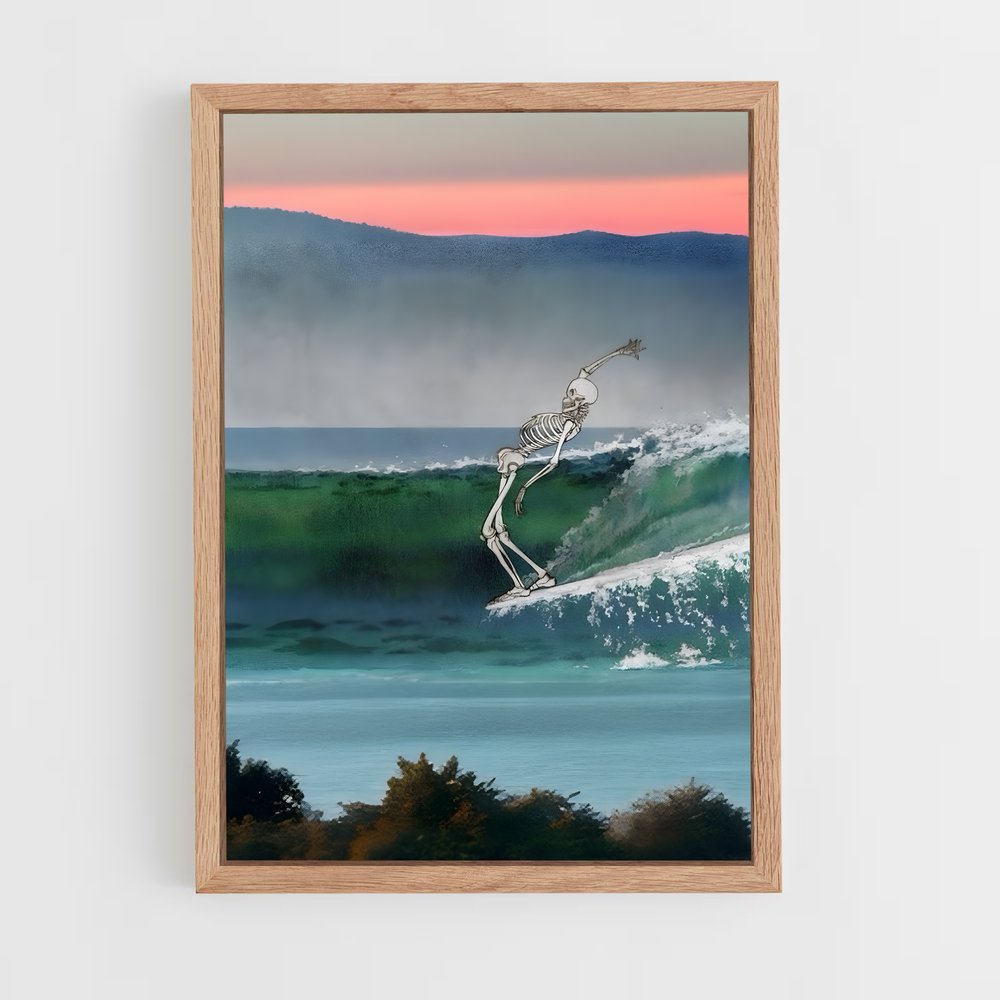 Poster Squelette Surfista (vue 4)