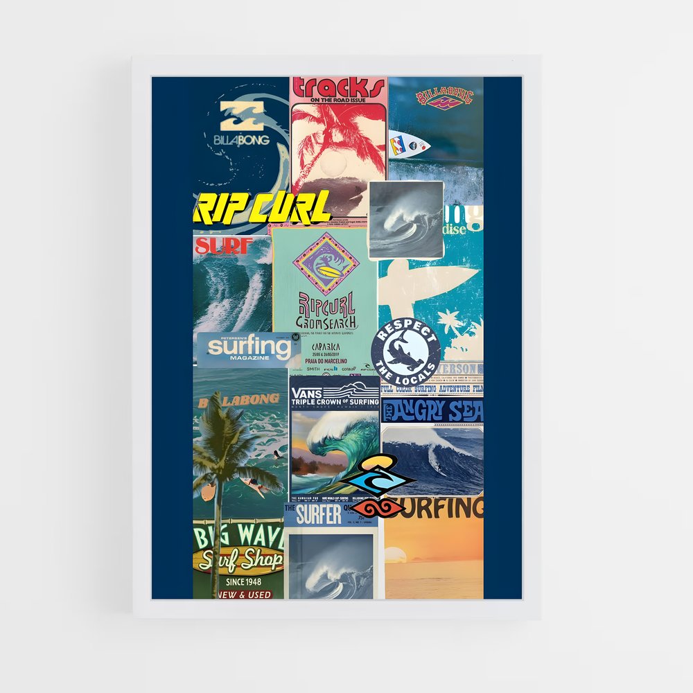 Poster Vague Vintage – affiche Surf (vue 3)