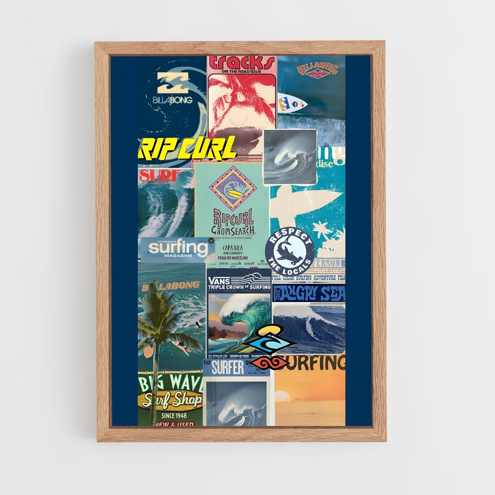 Poster Vague Vintage – affiche Surf (vue 4)