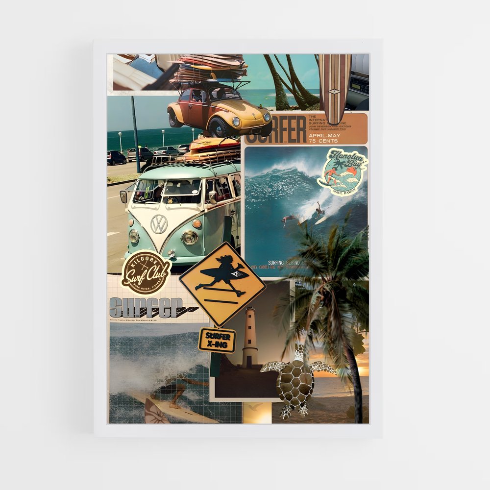Poster Surf Vibes Vintage (vue 3)