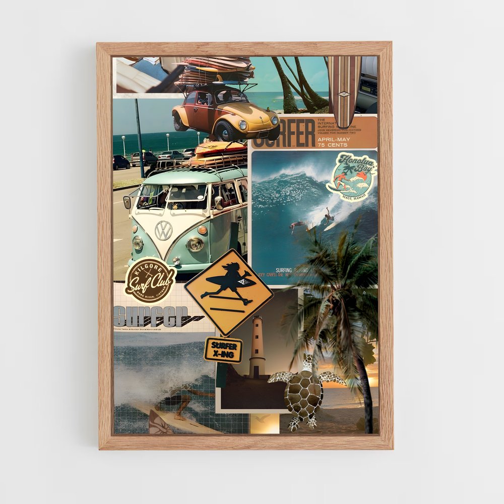 Poster Surf Vibes Vintage (vue 4)